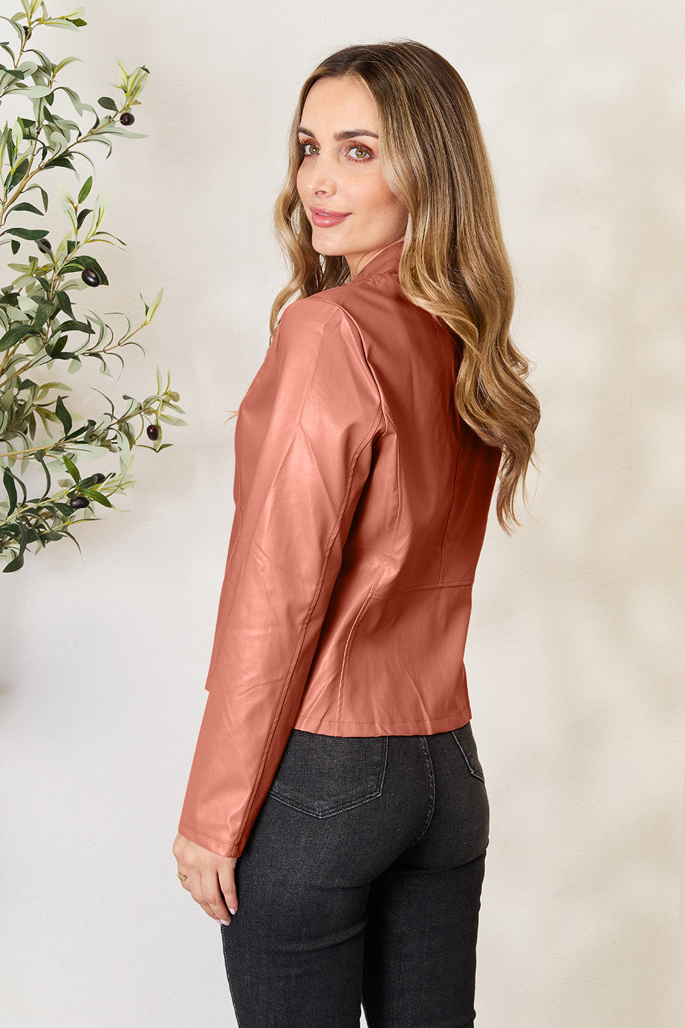 Honey Mock Neck Zip Up Jacket