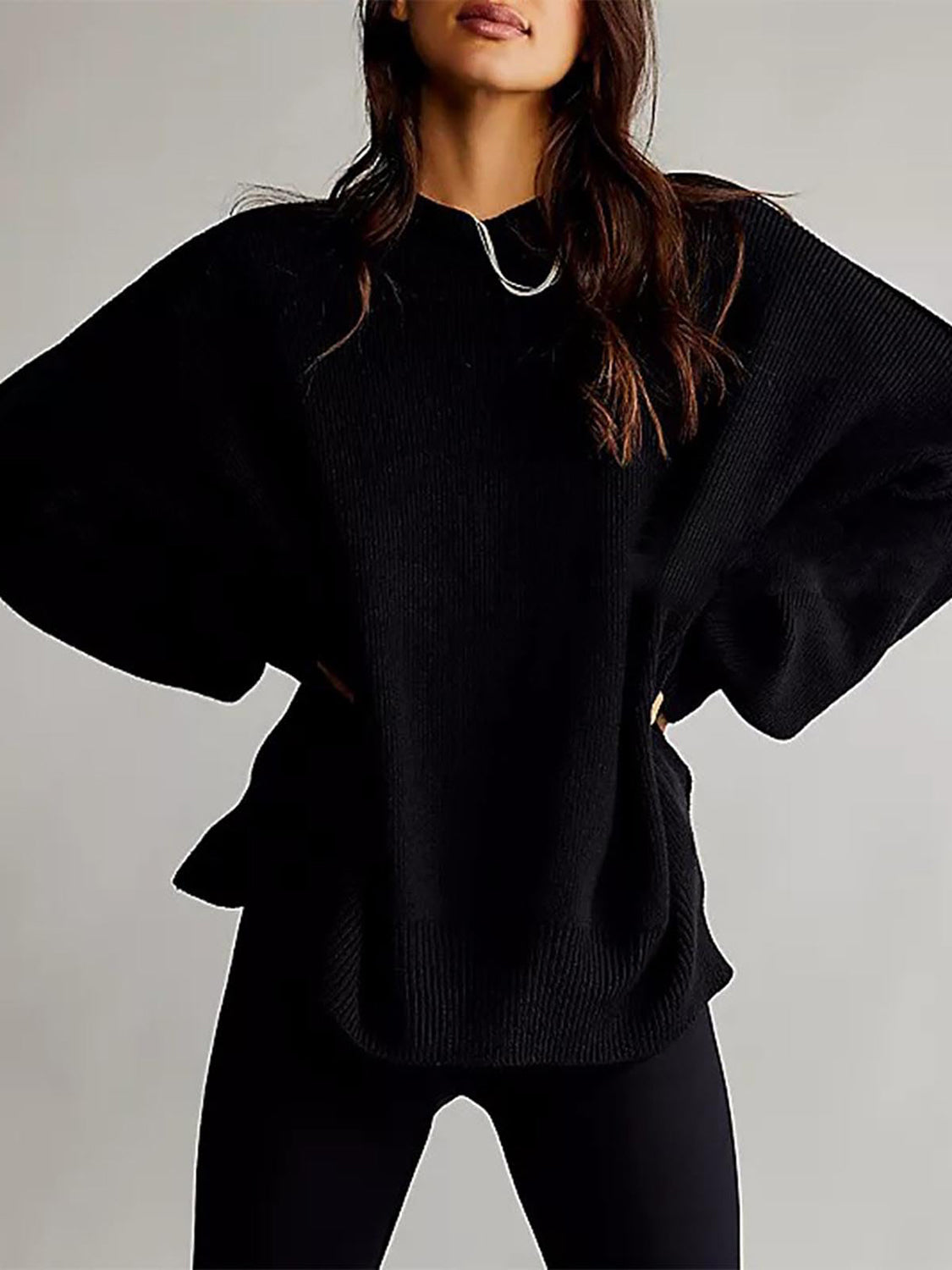 Round Neck Long Sleeve Sweater