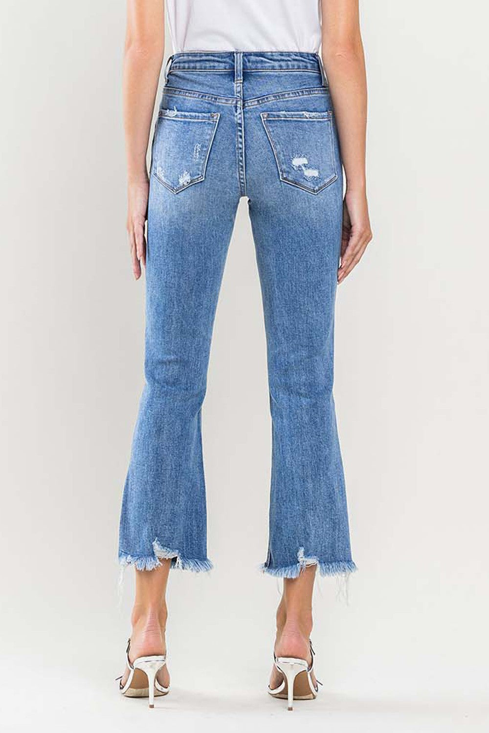 Vervet by Flying Monkey Full Size High Rise Cropped Flare Jeans