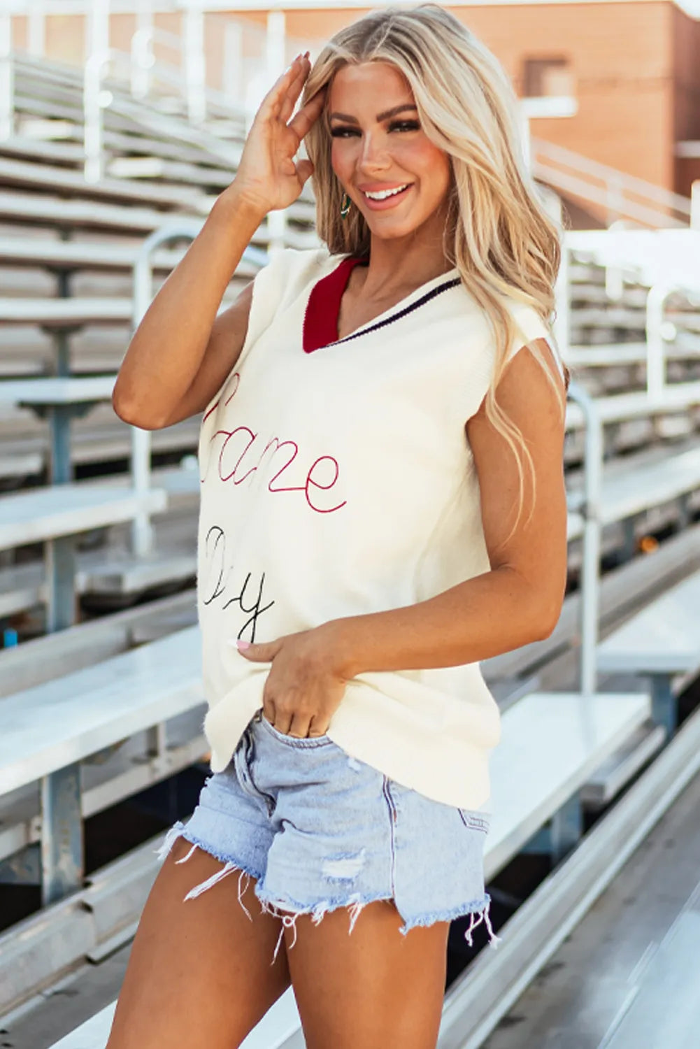 GAME DAY V-Neck Sweater Vest