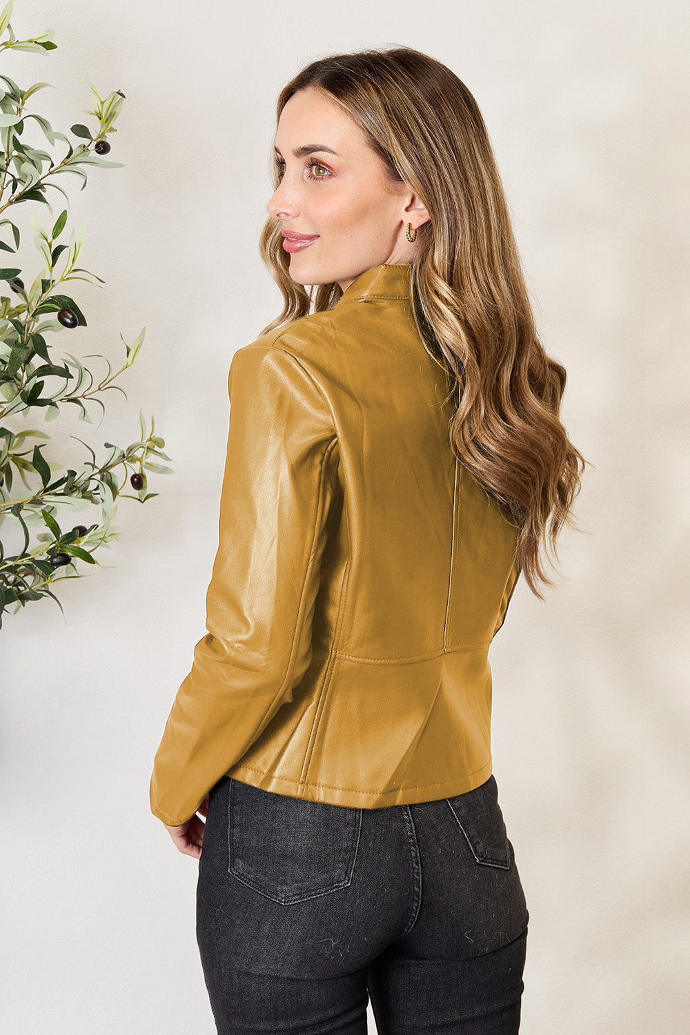 Honey Mock Neck Zip Up Jacket