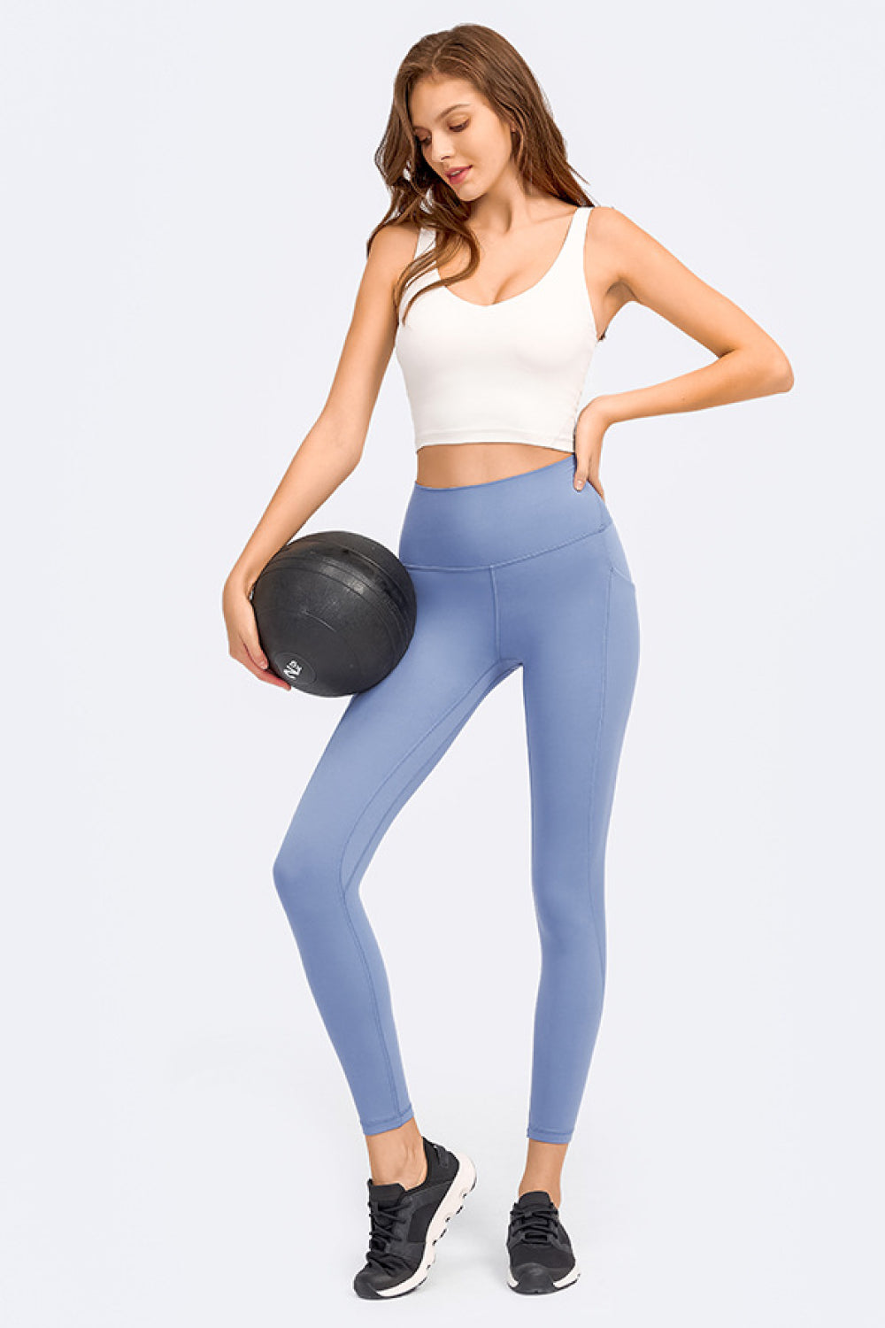 Millennia Deep V-Neck Crop Sports Bra