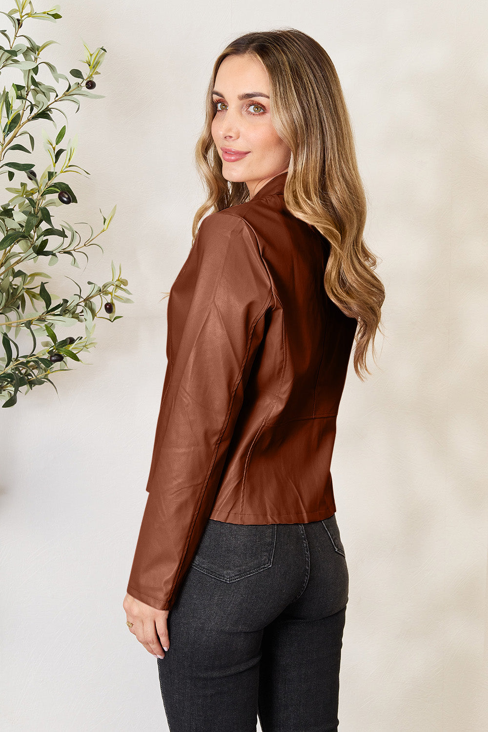 Honey Mock Neck Zip Up Jacket