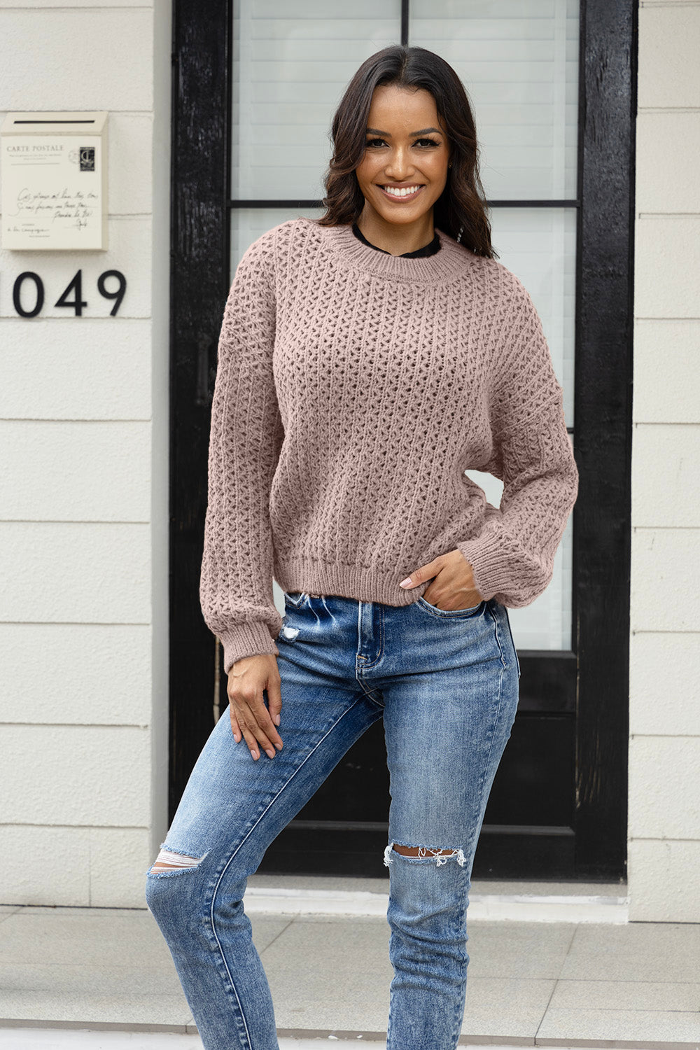 Round Neck Long Sleeve Sweater